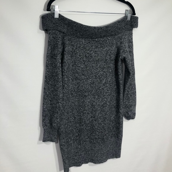 American Eagle Gray Off The Shoulder Sweater Dress - Picture 7 of 10